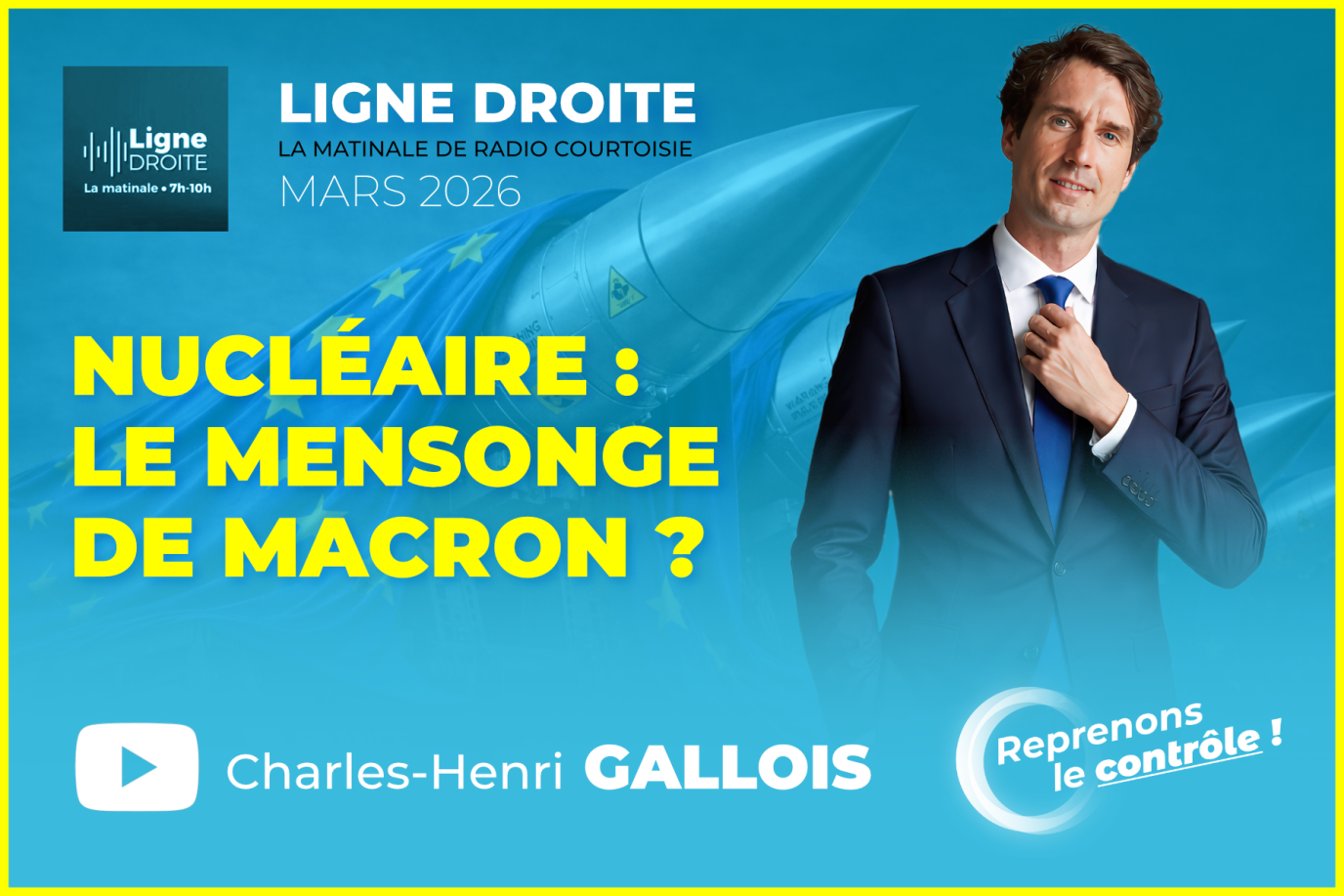 Nucléaire,Macron,Iran,OTAN,UE,Europe,dissuasion,Union européenne,armée européenne,France,souveraineté,souverainisme,défense,Charles-Henri Gallois,Ligen droite,Radio courtoisie,Frexit,RN,Bardellla,Rassemblement national